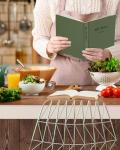 hi!SCI Recipe Book to Write in Your Own Recipes, Blank Recipe Notebook with 192 Pages, 7" x 10" Hardcover Recipe Journal for Family Cooking Lover, Diy Cookbook to Organize Your Recipes(Sage Green)
