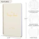 ZICOTO Aesthetic Blank Recipe Book - The Perfect Recipe Notebook to Write in Your Own Recipes - Beautiful Blank Cookbook to Organize Your Recipes