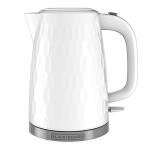 BLACK+DECKER 1.7L Cordless Electric Kettle, KE1560W, Premium Texture, Water Window, Rapid Boil, Auto Shutoff, White
