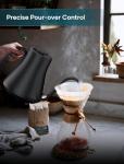 INTASTING Electric Kettles, Gooseneck Electric Kettle, ±1℉ Temperature Control, Stainless Steel Inner, Quick Heating for Pour Over Coffee, Brew Tea, Boil Hot Water, 1500W/0.9L (Matte Black)
