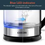 COSORI Speed-Boil Electric Tea Kettle, 1.7L Hot Water Kettle (BPA Free) 1500W Auto Shut-Off & Boil-Dry Protection, LED Indicator Inner Lid & Bottom, Transparent
