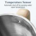 Nueve&Five 1.7L (57oz) Large Electric Kettle Perfect for 7+Cups of Tea and Coffee,2 quarts Double Wall Big Electric Tea Kettle,Auto Shut Off,1200W Hot Water Kettle Electric -Cream White