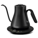 INTASTING Electric Kettles, Gooseneck Electric Kettle, ±1℉ Temperature Control, Stainless Steel Inner, Quick Heating for Pour Over Coffee, Brew Tea, Boil Hot Water, 1500W/0.9L (Matte Black)
