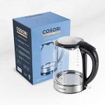 COSORI Speed-Boil Electric Tea Kettle, 1.7L Hot Water Kettle (BPA Free) 1500W Auto Shut-Off & Boil-Dry Protection, LED Indicator Inner Lid & Bottom, Transparent