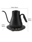 INTASTING Electric Kettles, Gooseneck Electric Kettle, ±1℉ Temperature Control, Stainless Steel Inner, Quick Heating for Pour Over Coffee, Brew Tea, Boil Hot Water, 1500W/0.9L (Matte Black)
