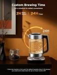GoveeLife Smart Electric Kettle with Tea Infuser for Loose Leaf, 1.7 L Electric Tea Kettle with Brewing Program, Variable Temperature Control, 2 H Keep Warm & Auto Shut off, BPA Free, Sliver