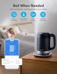 GoveeLife Smart Electric Kettle Temperature Control, WiFi Electric Tea Kettle with Alexa Control, 1500W Rapid Boil, 2H Keep Warm, 1.7L BPA Free Stainless Steel Water Boiler for Tea, Coffee, Oatmeal