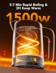 GoveeLife Smart Kettle Temperature Control 1.7L, 1500w WiFi Tea Kettle Electric with LED Indicator Lights, Remotely Control, 2H Keep Warm, 4 Presets Hot Water Boiler for Tea & Coffee & DIY