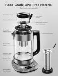 GoveeLife Smart Electric Kettle with Tea Infuser for Loose Leaf, 1.7 L Electric Tea Kettle with Brewing Program, Variable Temperature Control, 2 H Keep Warm & Auto Shut off, BPA Free, Sliver