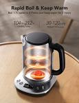 GoveeLife Smart Electric Kettle Temperature Control, WiFi Electric Tea Kettle with Alexa Control, 1500W Rapid Boil, 2H Keep Warm, 1.7L BPA Free Stainless Steel Water Boiler for Tea, Coffee, Oatmeal