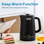 Arofeer 1.7L(57oz) Large Electric Kettle Temperature Control, 7+Cups Electric Tea Kettle for Coffee&Tea, 2 quarts Big Hot Water Kettle Electric with,1200W,Keep Warm-Black