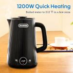 Arofeer 1.7L(57oz) Large Electric Kettle Temperature Control, 7+Cups Electric Tea Kettle for Coffee&Tea, 2 quarts Big Hot Water Kettle Electric with,1200W,Keep Warm-Black