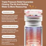 Travel Kettle Mini Portable Electric Kettle with 4 Temperature Settings, Plug in 304 Stainless Steel Mini Travel Electric Kettle with Auto Shut-off (Beige)