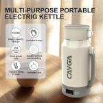 34 Oz/1000ml Travel Portable Tea Kettle with Temperature Control and LCD Display, 304 Stainless Steel Water Boiler Heating Mug