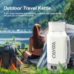 34 Oz/1000ml Travel Portable Tea Kettle with Temperature Control and LCD Display, 304 Stainless Steel Water Boiler Heating Mug