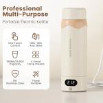 Travel Electric Kettle Portable Mini Kettle,316 Stainless Steel 16.91Oz/500ML,Small Hot Water Boiler with 4 Temperature Settings,Fast Boiling Water with Auto Shut-Off and Boil Dry Protection