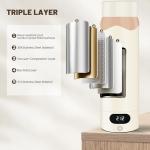 Travel Electric Kettle Portable Mini Kettle, 316 Stainless Steel Vacuum 16.91Oz/500mL, Small Hot Water Boiler with 4 Temperature,Fast Boiling water with Auto Shut-Off and Boil Dry Protection