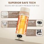 Travel Electric Kettle Portable Mini Kettle,316 Stainless Steel 16.91Oz/500ML,Small Hot Water Boiler with 4 Temperature Settings,Fast Boiling Water with Auto Shut-Off and Boil Dry Protection