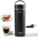 Sekaer Travel Portable Electric Kettle, Small Tea Kettle Coffee Mini Hot Water Boiler, 400mL & 304 Stainless Steel, with 4 Variable Presets and Auto Shut-Off SKE-840B