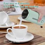DREAMOSA 300ml Small Travel Electric Kettle Fast Boil Automatic Shut-Off 10oz Mini Portable Electric Kettles (Green)