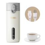 BlazeHold Travel Portable Electric Kettle, Food-Grade 316 Stainless Steel (300W/400ML) Fast-Boil Small Hot Water Boiler with 4 Temp Settings, Keep Warm, Auto Shut-Off & Boil-Dry Protection, BPA-Free