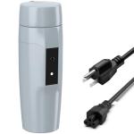 Portable Electric Kettle Boiler, Small Electric Travel Kettle, 300W Fast Water Heater, Mini Electric Tea Coffee Mug for Hotels/Offices/RVs, Automatic Shut-Off & Restart, Elegant Gray