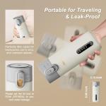 BlazeHold Travel Portable Electric Kettle, Food-Grade 316 Stainless Steel (300W/400ML) Fast-Boil Small Hot Water Boiler with 4 Temp Settings, Keep Warm, Auto Shut-Off & Boil-Dry Protection, BPA-Free