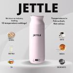 Jettle Electric Kettle - Travel Portable Heater for Coffee Tea Milk Soup - Stainless Steel Travel Water Boiler tea pot with Temperature Control - LED - Automatic Power Off - 450ml - Kitchen Appliance