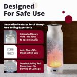 Jettle Electric Kettle - Travel Portable Heater for Coffee Tea Milk Soup - Stainless Steel Travel Water Boiler tea pot with Temperature Control - LED - Automatic Power Off - 450ml - Kitchen Appliance