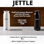 Jettle Electric Kettle - Travel Portable Heater for Coffee Tea Milk Soup - Stainless Steel Travel Water Boiler tea pot with Temperature Control - LED - Automatic Power Off - 450ml - Kitchen Appliance