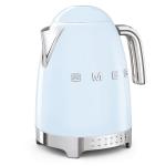 SMEG 7-Cup Variable Temperature Electric Kettle - Retro Style Aesthetic with Advanced Technology - Stainless Steel, 1400W, 120V, 360° Swivel Base, Keep Warm Function (Pastel Blue)