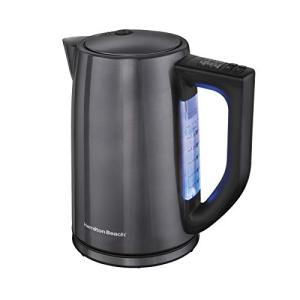 Hamiton Beach 1.7 Liter Variable Temperature Electric Kettle for Tea and Hot Water, Removable Mesh Filter, Cordless, Keep Warm, Auto-Shutoff and Boil-Dry Protection, Black Stainless Steal (41027R)