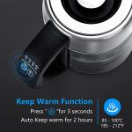 Aigostar Electric Kettle, Tea Kettle with Temperature Control and Tea Infuser, 1500W Hot Water Kettle with Variable Temperature, Keep Warm Function, LED Indicator Light Change, Auto Shut-Off, 1.7L