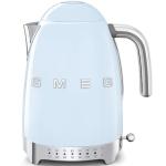 SMEG 7-Cup Variable Temperature Electric Kettle - Retro Style Aesthetic with Advanced Technology - Stainless Steel, 1400W, 120V, 360° Swivel Base, Keep Warm Function (Pastel Blue)