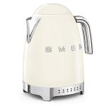 Smeg 50's Retro 7 Cup Stainless Steel Variable Temperature Electric Kettle with 7 Temperature Settings, Led Display, Swivel Base and Keep Warm Function Cream KLF04CRUS