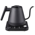 Gooseneck Electric Kettle, Variable Temp Control with 5 Presets & ±5°F Adjustments, 1200W Rapid Boil, 2H Keep Warm, Real-Time Temp Display, Precise Pouring, Coffee & Tea Kettle, Stainless Steel, Black