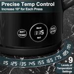 DEZIN Electric Kettle Temperature Control, 1.7L Stainless Steel Electric Tea Kettle with LED Display, 1200W Rapid Boil, 12H Keep Warm, 9 Presets Modes Hot Water Boiler Heater for Tea, Coffee, Black
