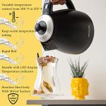 Mixpresso Electric Kettle Temperature Control, Hot Water Kettle Electric, Cordless 1 Liter Capacity, Keep Warm & Led Indicator, Auto-Shutoff, Boil-Dry Protection, Black Electric Kettle