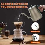 BQEUCE Electric Kettle Gooseneck Pour Over Kettle ±1℉ Temperature Control Quick Heating Water Boiler for Coffee & Tea & Formula Auto Shut Off Tea Kettle， 100% Stainless Steel，1200 W, 0.8L
