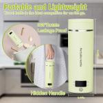 Travel Electric Kettle Portable Mini Kettle,Small Hot Water Boiler with 4 Temperature Settings,304 Stainless Steel,Fast Boiling Water with Auto Shut-Off and Boil Dry Protection,400ml (Green, 400ML)