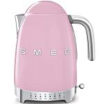 SMEG 7-Cup Variable Temperature Electric Kettle - Retro Style Aesthetic with Advanced Technology - Stainless Steel, 1400W, 120V, 360° Swivel Base, Keep Warm Function (Pink)