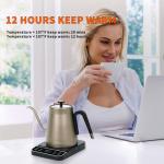 BQEUCE Electric Kettle Gooseneck Pour Over Kettle ±1℉ Temperature Control Quick Heating Water Boiler for Coffee & Tea & Formula Auto Shut Off Tea Kettle， 100% Stainless Steel，1200 W, 0.8L
