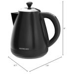 Mixpresso Electric Kettle Temperature Control, Hot Water Kettle Electric, Cordless 1 Liter Capacity, Keep Warm & Led Indicator, Auto-Shutoff, Boil-Dry Protection, Black Electric Kettle