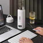 Portable Electric Travel Kettle,500mL Capacity,316 Stainless Steel,with 4 Variable Presets Temperature Control,Digital Display, White