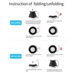 Ultrathin Food Grade Silicone Travel Foldable Electric Kettle Variable Temperature Control with Dual Voltage, Auto Shutoff & Boil Dry Protection & Keep Warm, 555ML 110-220V US Plug (Black)
