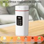 Kingbull Travel Electric Multifunction Kettle Portable 500 ml,304 Stainless Steel,LED Display Screen,Temperature Adjustable,BPA Free, Child Lock, Auto Shut off