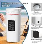 Kingbull Travel Electric Multifunction Kettle Portable 500 ml,304 Stainless Steel,LED Display Screen,Temperature Adjustable,BPA Free, Child Lock, Auto Shut off