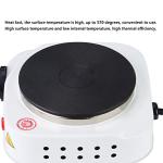 Small Electric Stove Portable, 500W Mini Stove Hot Plate 4.2 Inches Heating Plate, Multifunction Countertop for Ceramic Glass Kettle Single Plate Cooktop, Home Kitchen Hot(US