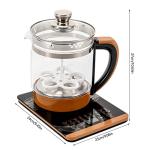 Electric Health Pot Electric Glass Kettle for Boiling Water Tea Maker with Infuser Multifunction Kettle with 18 Smart Menu Stew Pot Temperature Control, 1.8L