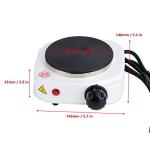 Small Electric Stove Portable, 500W Mini Stove Hot Plate 4.2 Inches Heating Plate, Multifunction Countertop for Ceramic Glass Kettle Single Plate Cooktop, Home Kitchen Hot(US